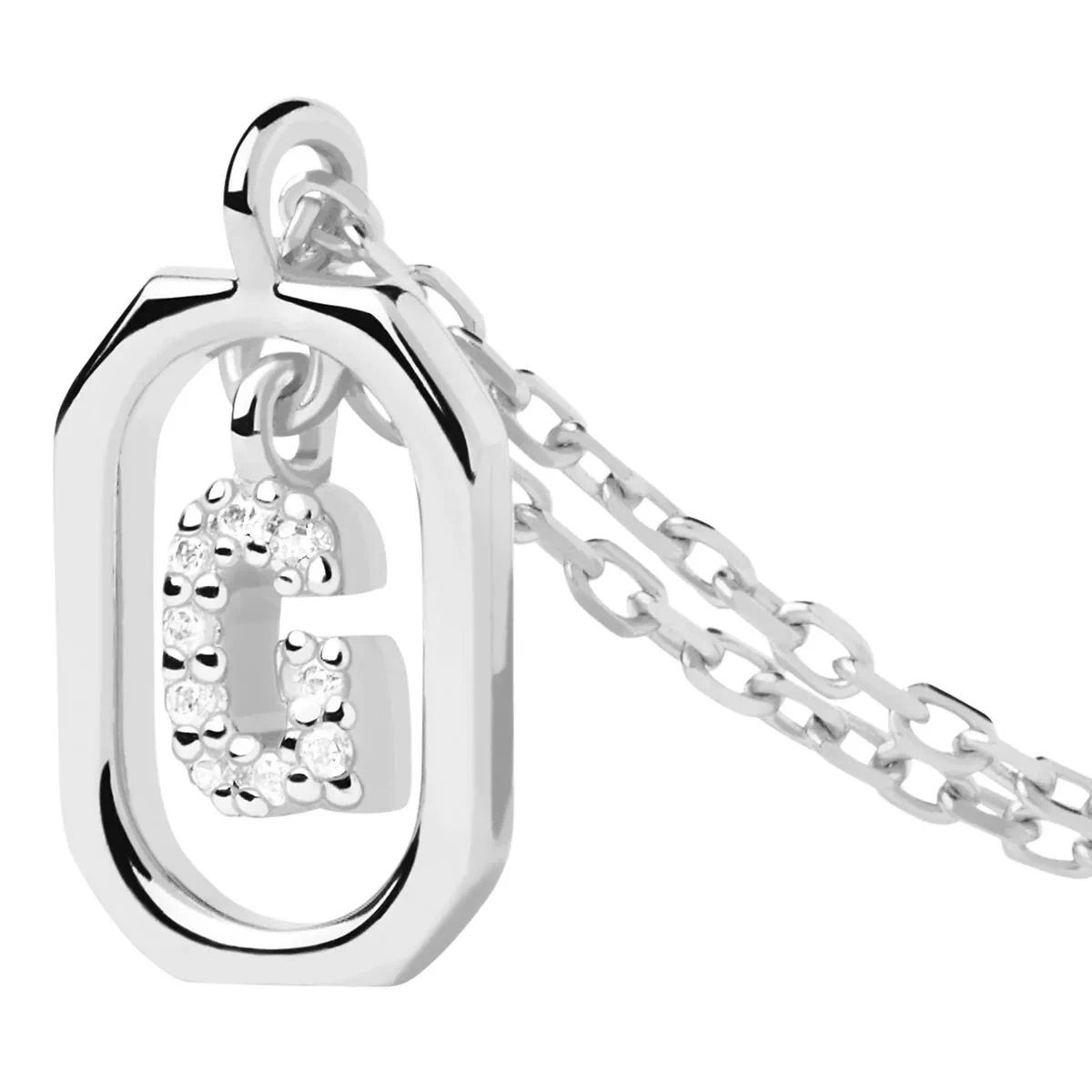 PDPAOLA Mini Letter G Silver Necklace Silver Mittellange Halskette - Image 3