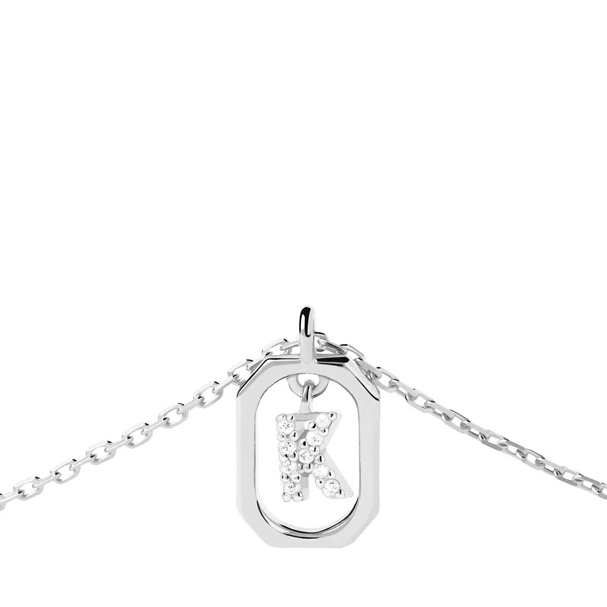 PDPAOLA Mini Letter K Silver Necklace Silver Mittellange Halskette - Image 3