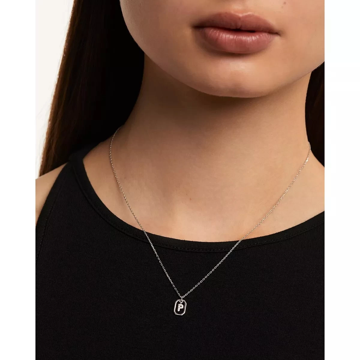 PDPAOLA Mini Letter P Silver Necklace Silver Mittellange Halskette - Image 2