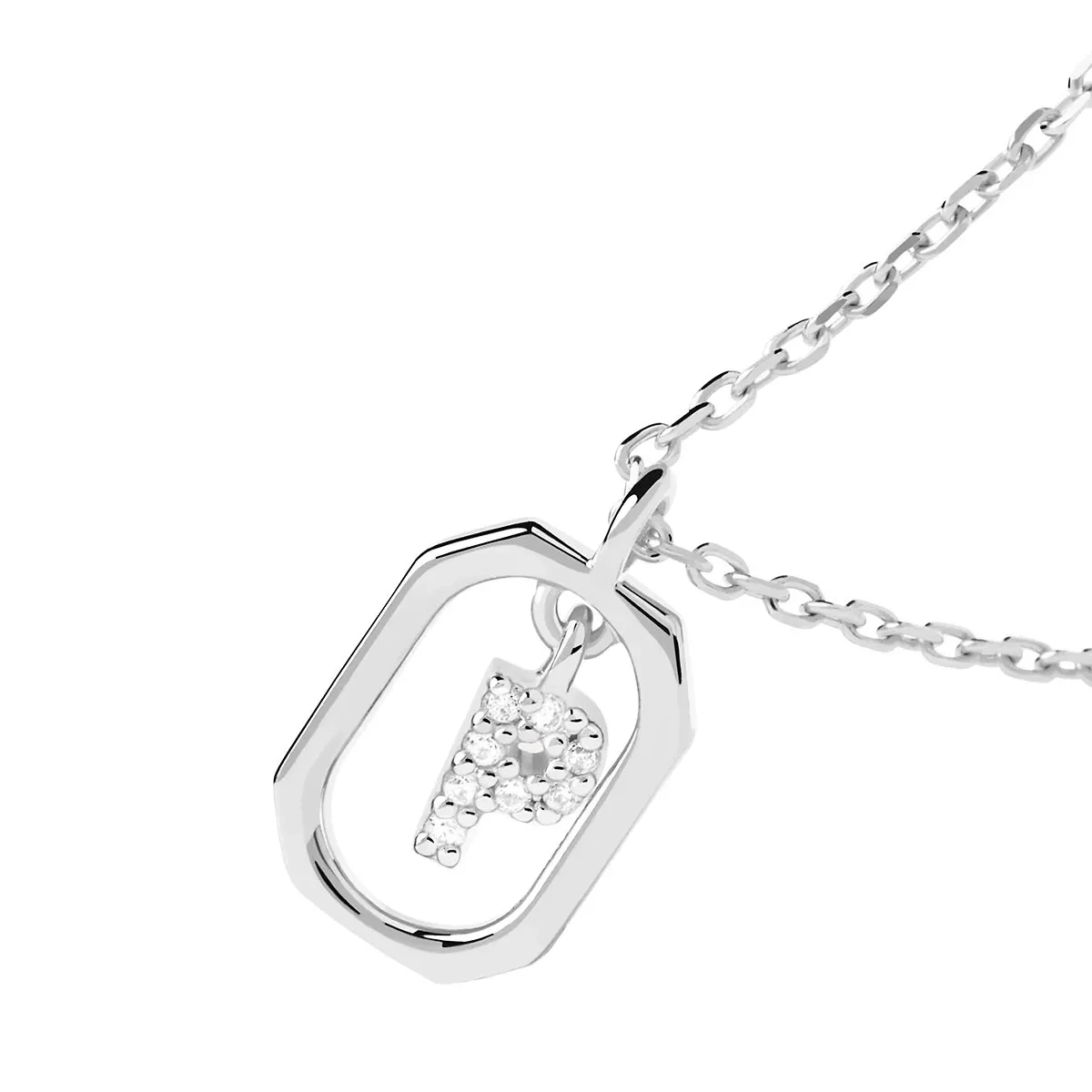 PDPAOLA Mini Letter P Silver Necklace Silver Mittellange Halskette - Image 3