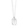 PDPAOLA Mini Letter T Silver Necklace Silver Mittellange Halskette
