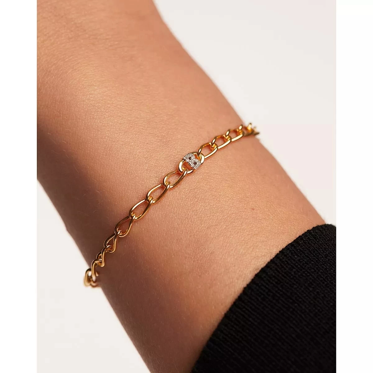 PDPAOLA Letter B Bracelet Gold Armband - Image 3