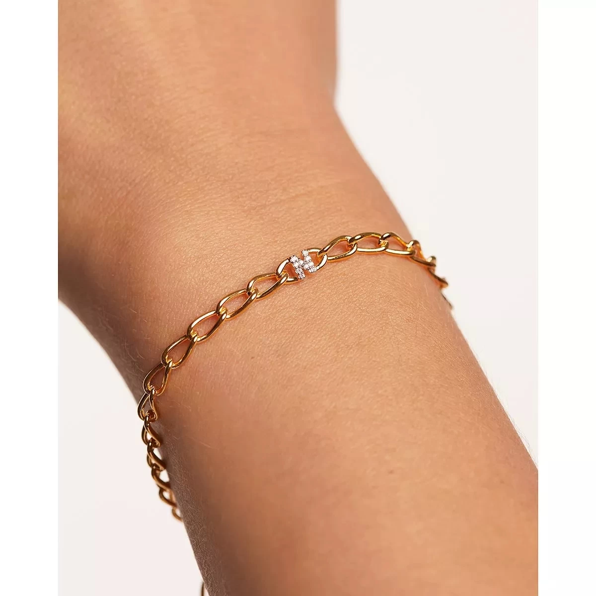 PDPAOLA Letter N Bracelet Gold Armband - Image 3