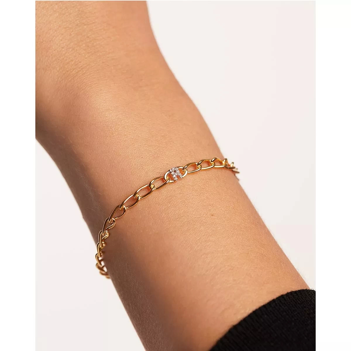 PDPAOLA Letter R Bracelet Gold Armband - Image 3