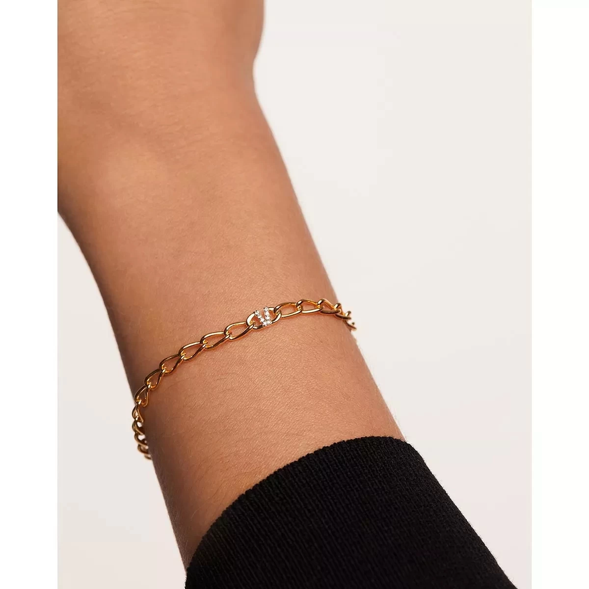 PDPAOLA Letter V Bracelet Gold Armband - Image 2