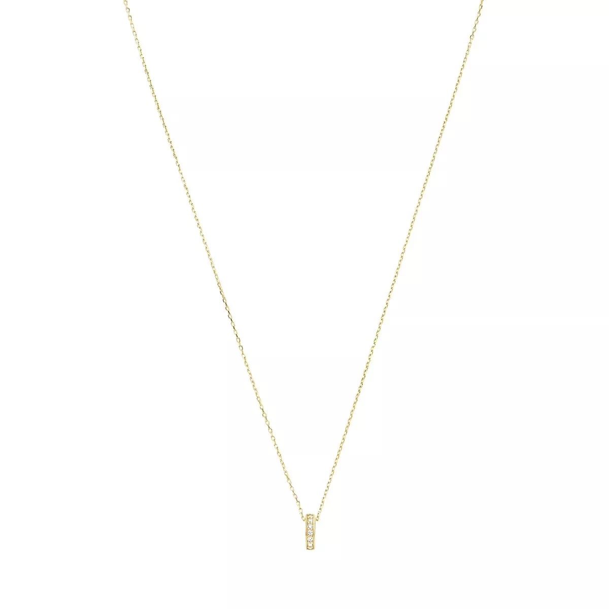 Isabel Bernard Le Marais Merle 14 Karat Necklace With Zirconia Gold Kurze Halskette