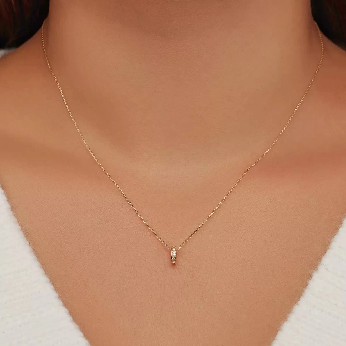 Isabel Bernard Le Marais Merle 14 Karat Necklace With Zirconia Gold Kurze Halskette - Image 2