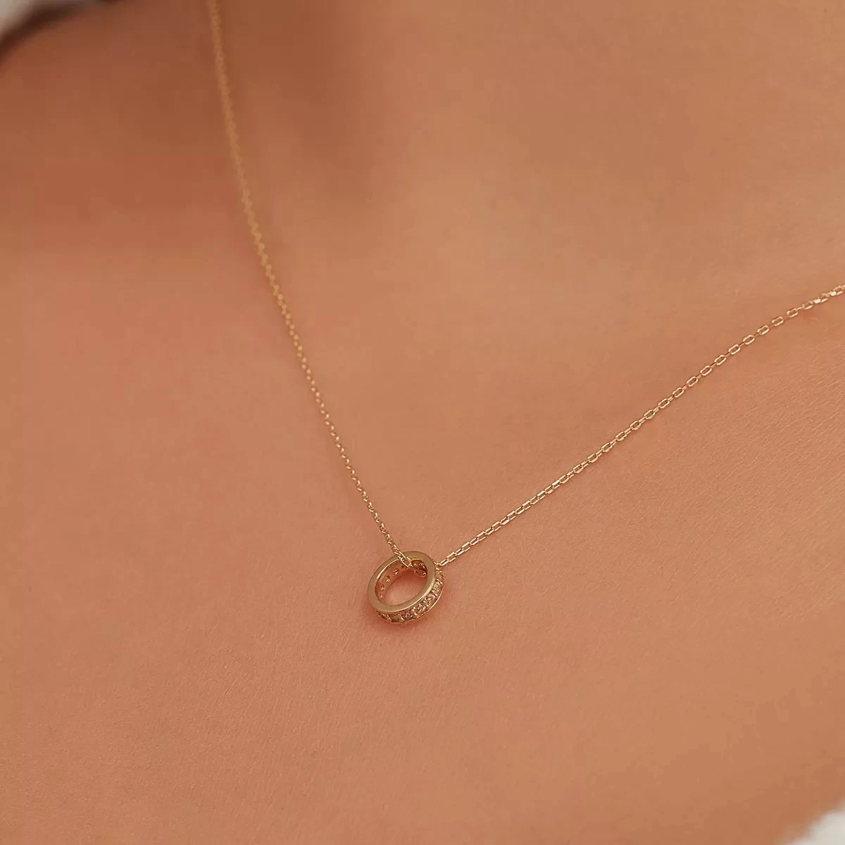 Isabel Bernard Le Marais Merle 14 Karat Necklace With Zirconia Gold Kurze Halskette - Image 3