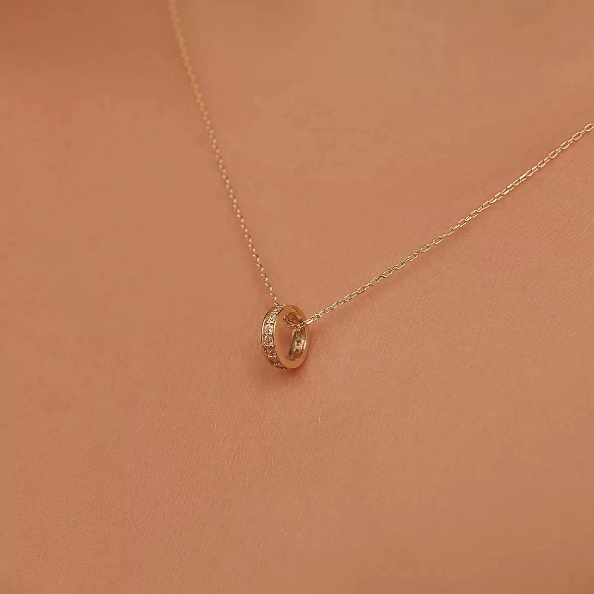 Isabel Bernard Le Marais Merle 14 Karat Necklace With Zirconia Gold Kurze Halskette - Image 4