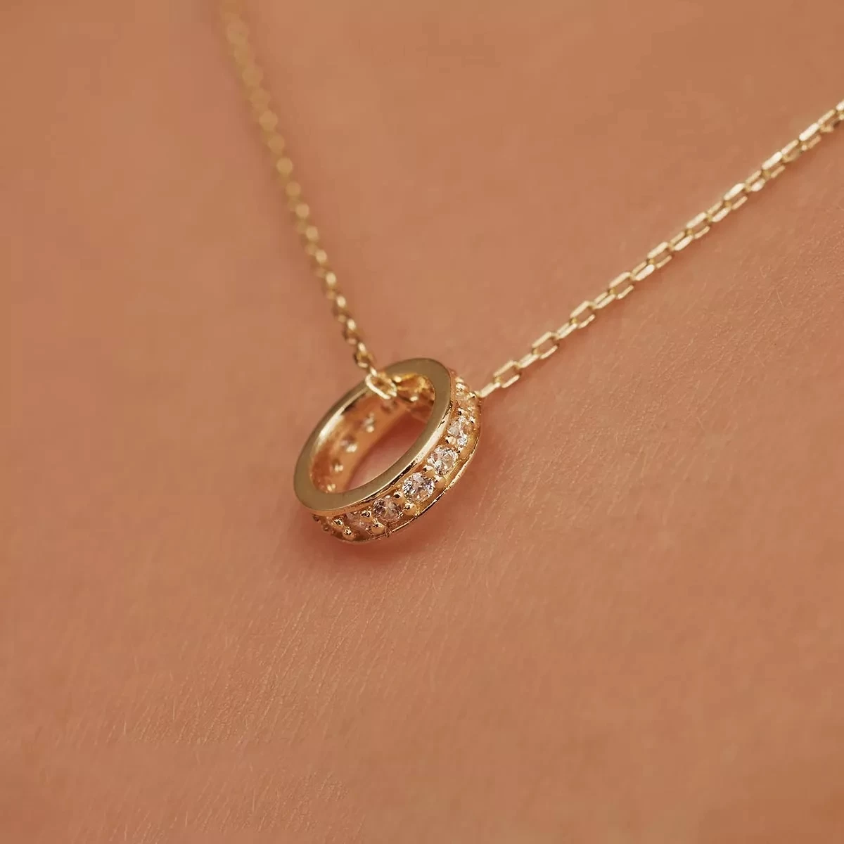 Isabel Bernard Le Marais Merle 14 Karat Necklace With Zirconia Gold Kurze Halskette - Image 5