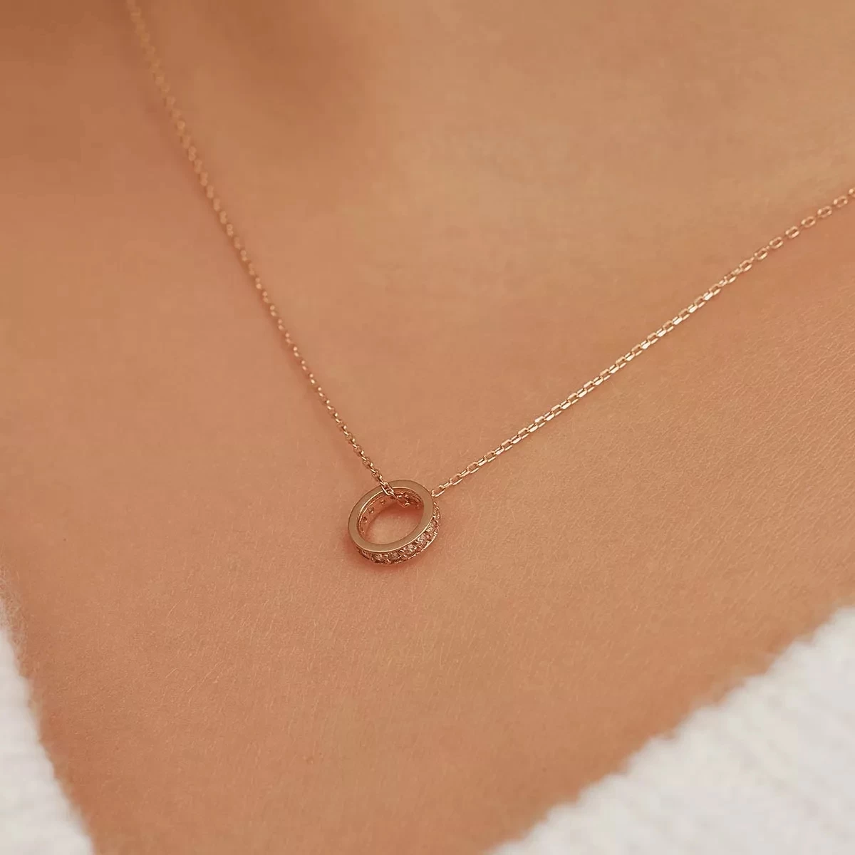 Isabel Bernard La Concorde Merle 14 Karat Necklace With Zirconia Rosé Gold Kurze Halskette - Image 3