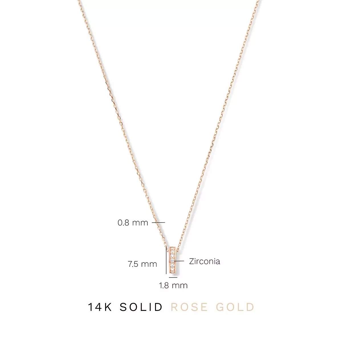 Isabel Bernard La Concorde Merle 14 Karat Necklace With Zirconia Rosé Gold Kurze Halskette - Image 9