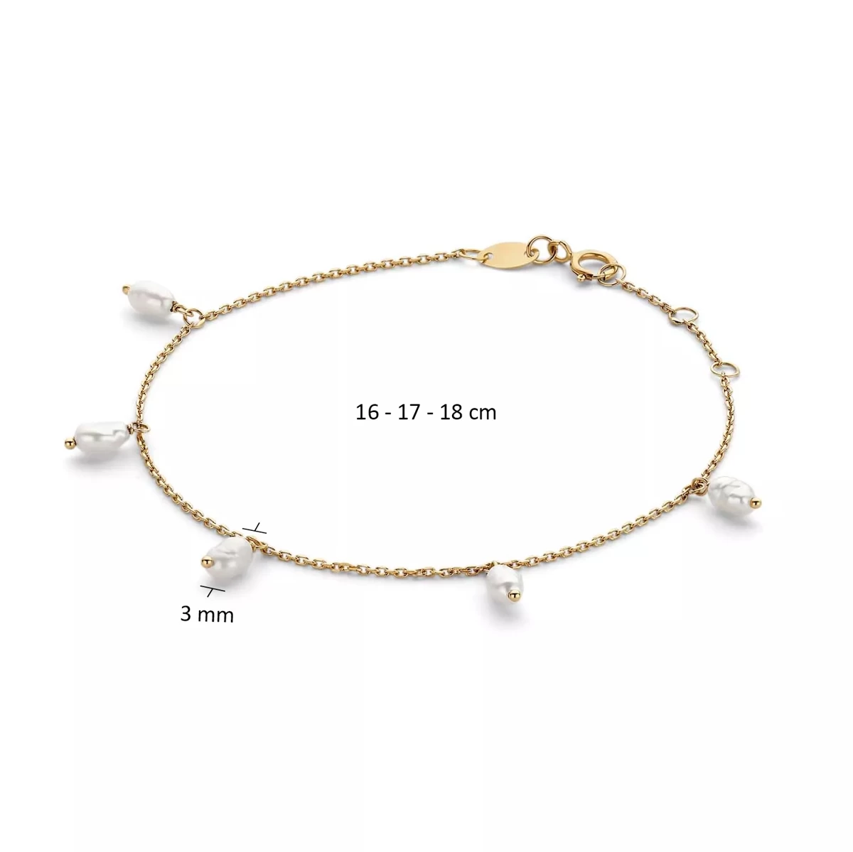 Jackie Pearls Of Amalfi Brace. Gold Armband - Image 3