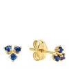 Jackie Triangle Sapphire Studs Gold Ohrstecker