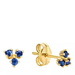 Jackie Triangle Sapphire Studs Gold Ohrstecker