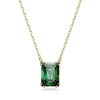 Swarovski Matrix Pendant, Rectangular Cut, Gold-tone Plated Green Anhänger