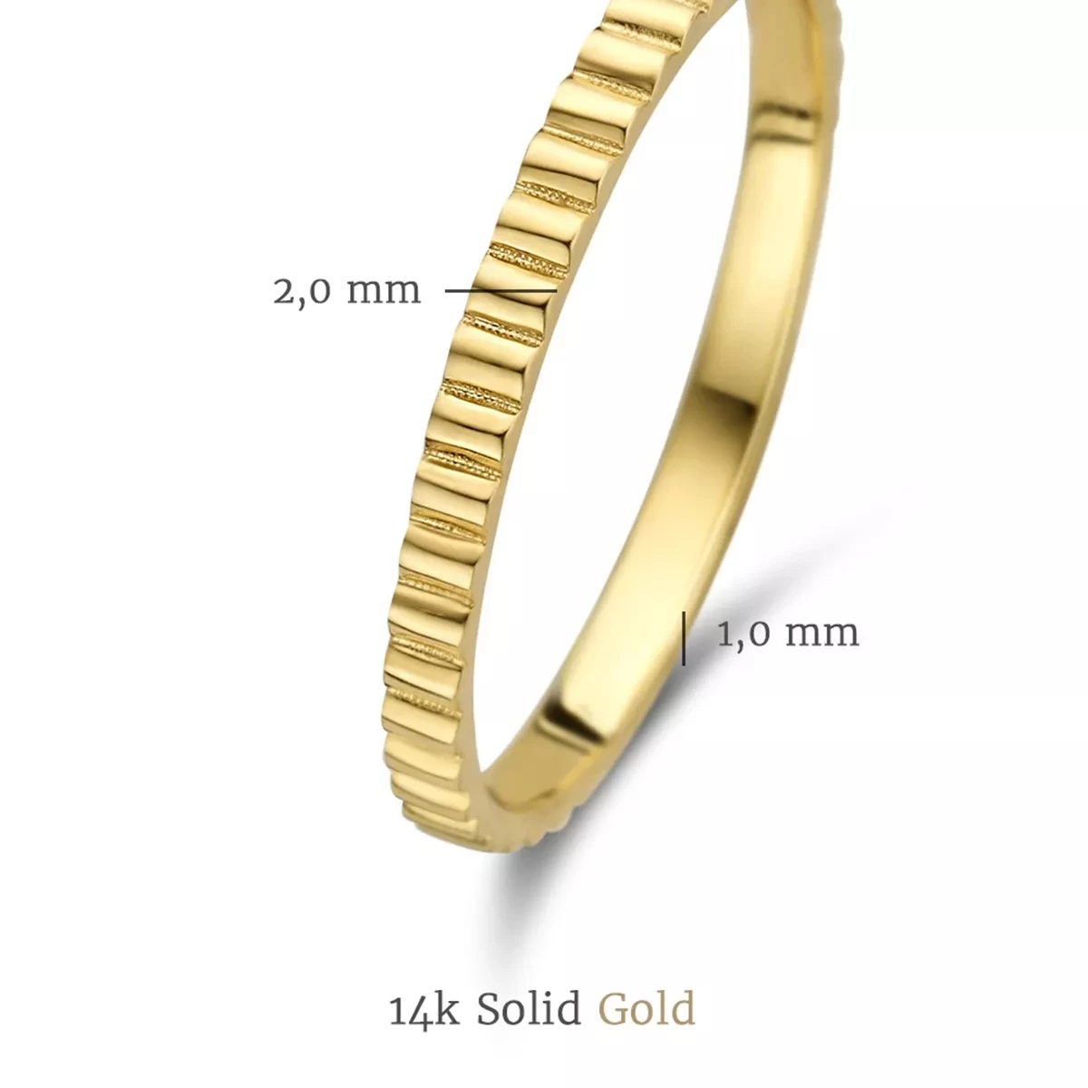 Isabel Bernard Le Marais Montgallet 14 Karat Ring Ribbed Gold Ring - Image 3