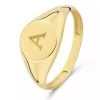 Isabel Bernard Le Marais Lauren 14 Karat Signet Ring Letter A Gold Siegelring