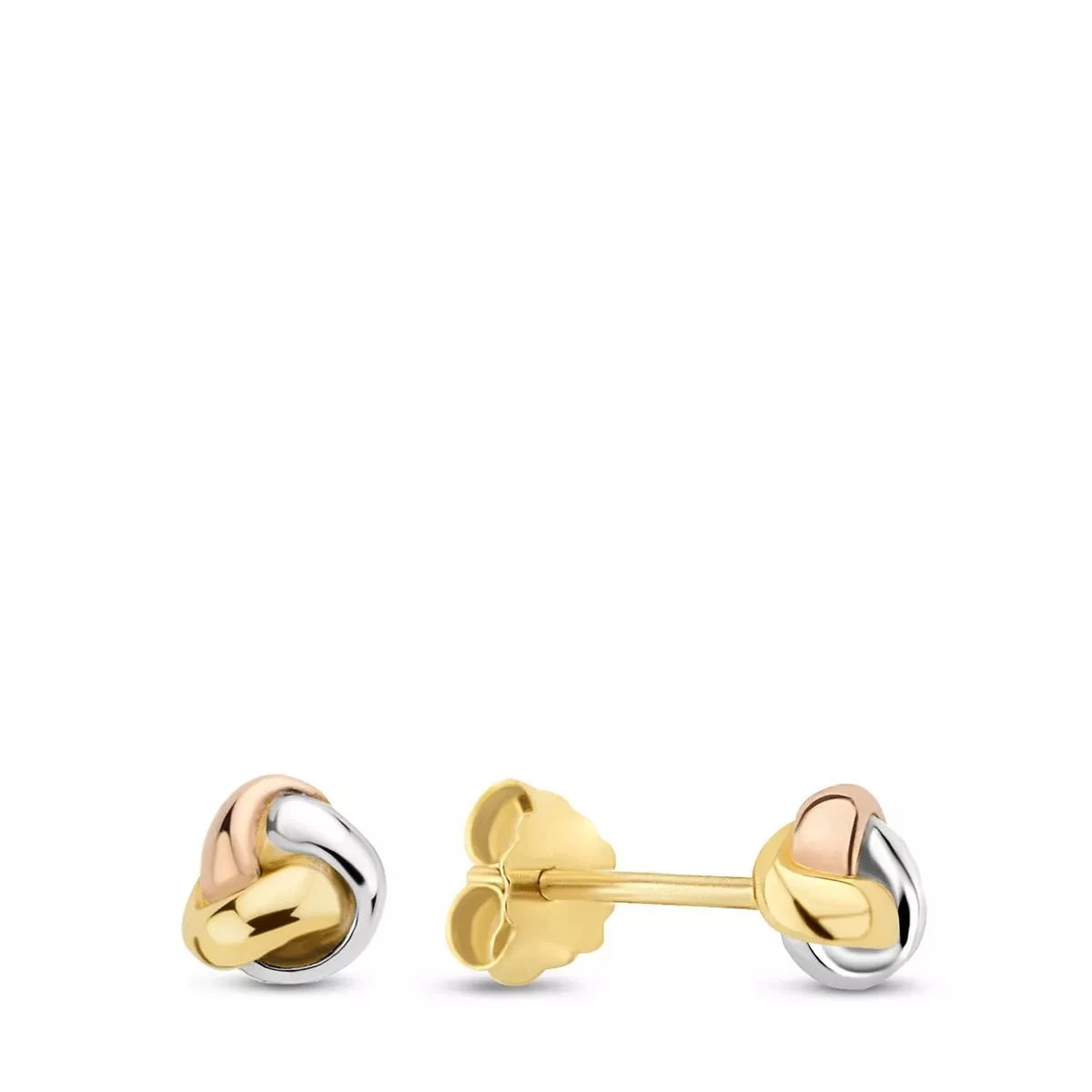 Isabel Bernard Tricolore Maeva 14 Karat Ear Studs Gold Ohrstecker