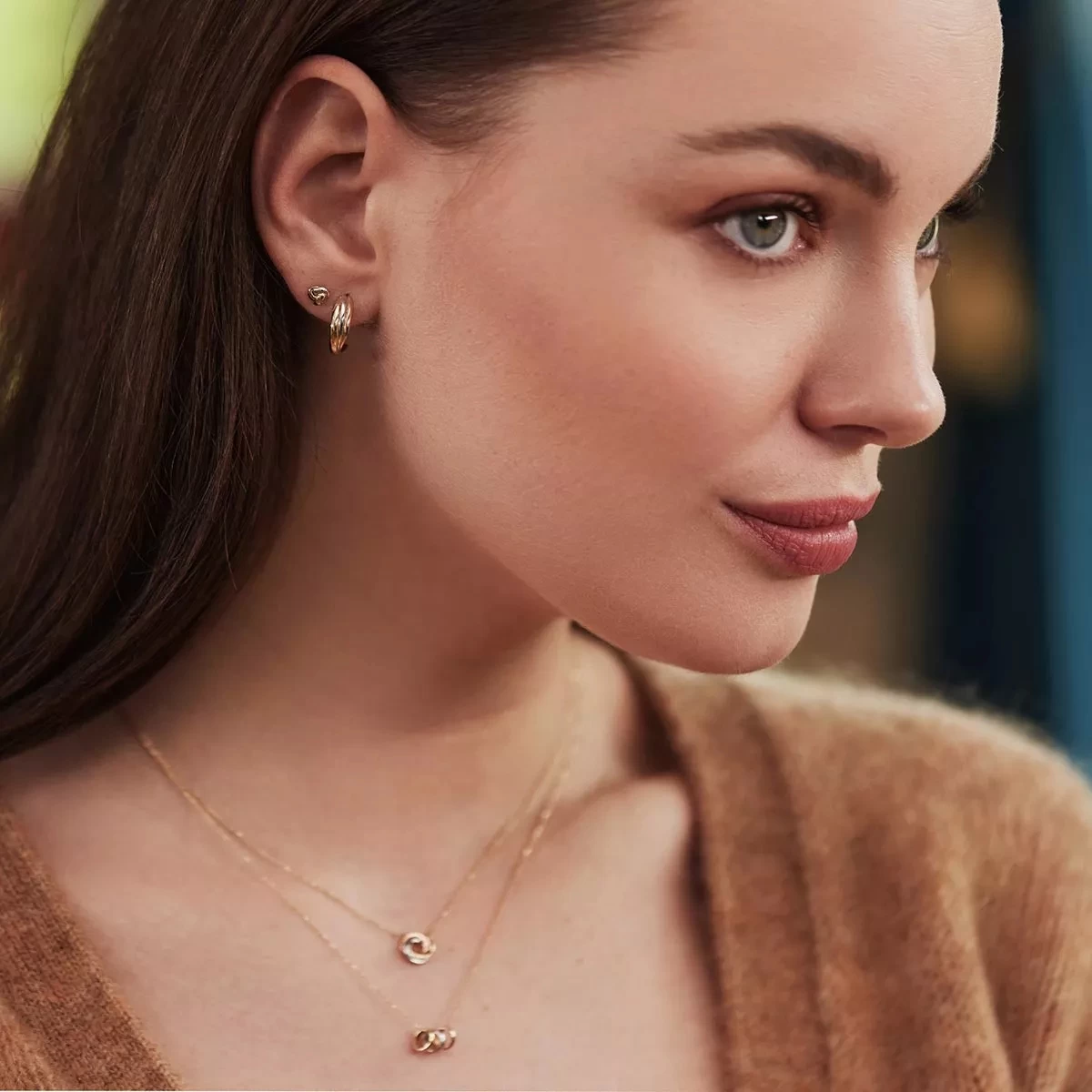 Isabel Bernard Tricolore Maeva 14 Karat Ear Studs Gold Ohrstecker - Image 3