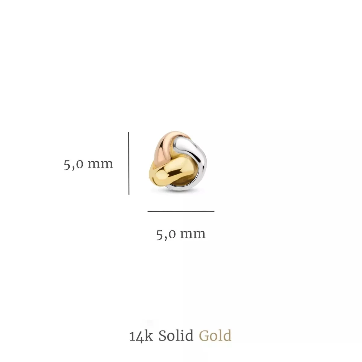 Isabel Bernard Tricolore Maeva 14 Karat Ear Studs Gold Ohrstecker - Image 4