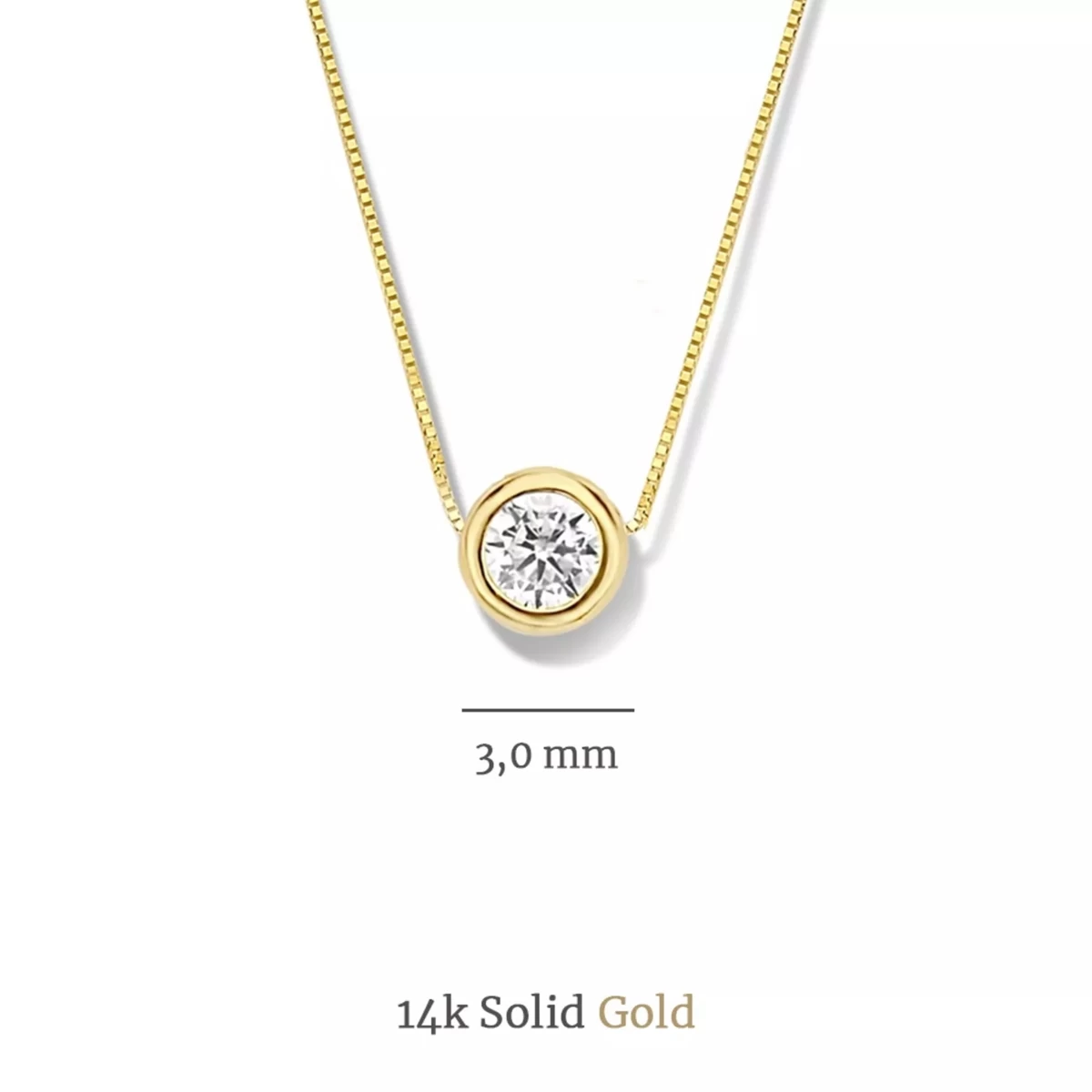 Isabel Bernard Le Marais Lison 14 Karat Necklace With Zirconia Gold Mittellange Halskette - Image 5