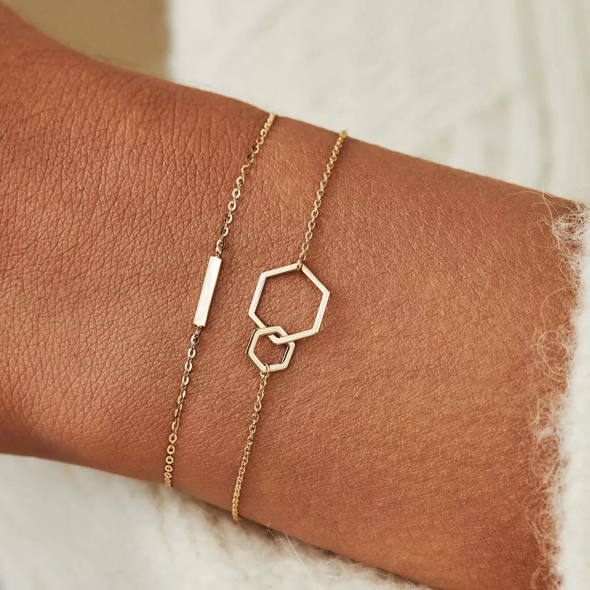 Isabel Bernard Le Marais Faustine 14 Karat Bracelet With Bar Gold Armband - Image 2