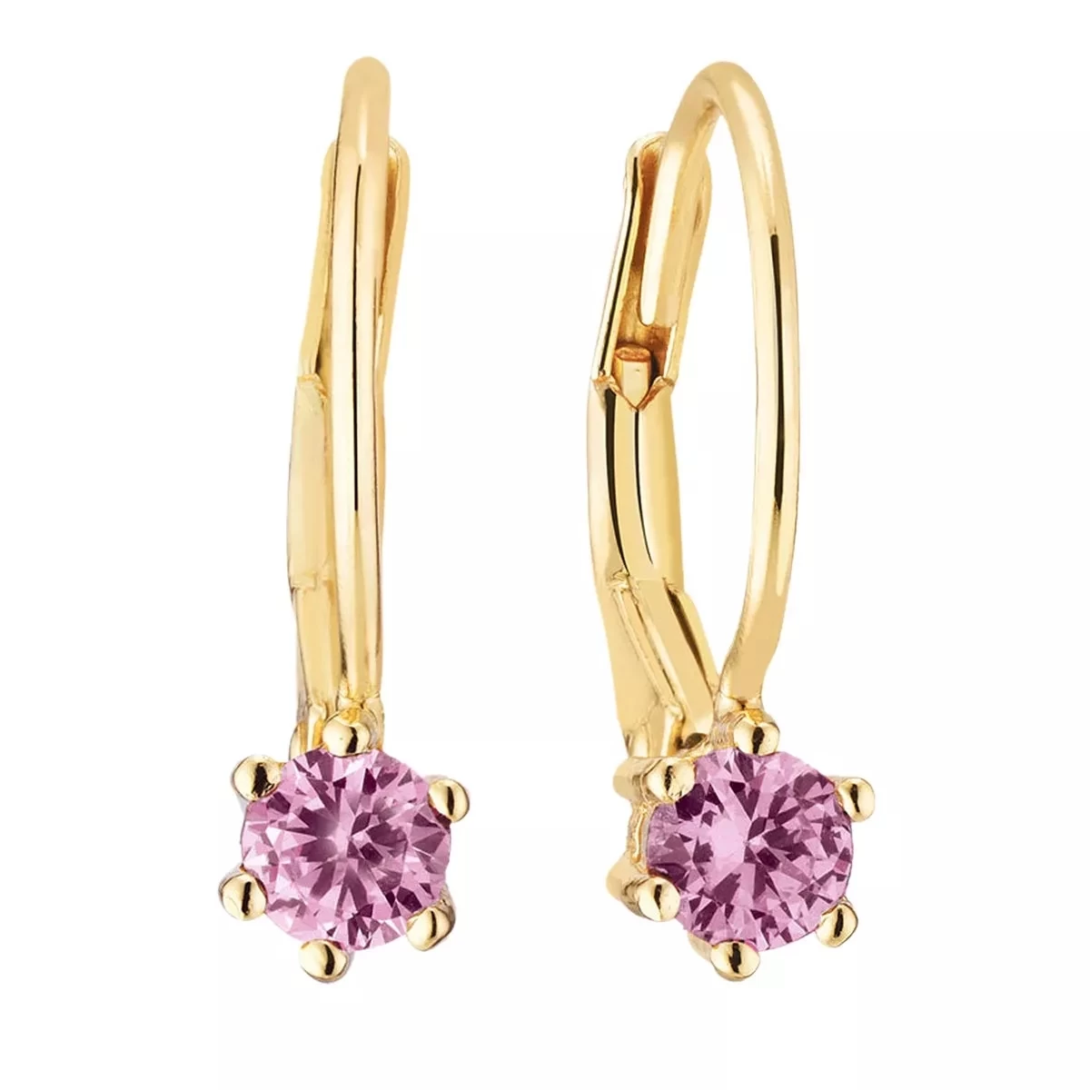 Rimini Earrings 18 Carat Yellow Gold/Pink Ohrhänger