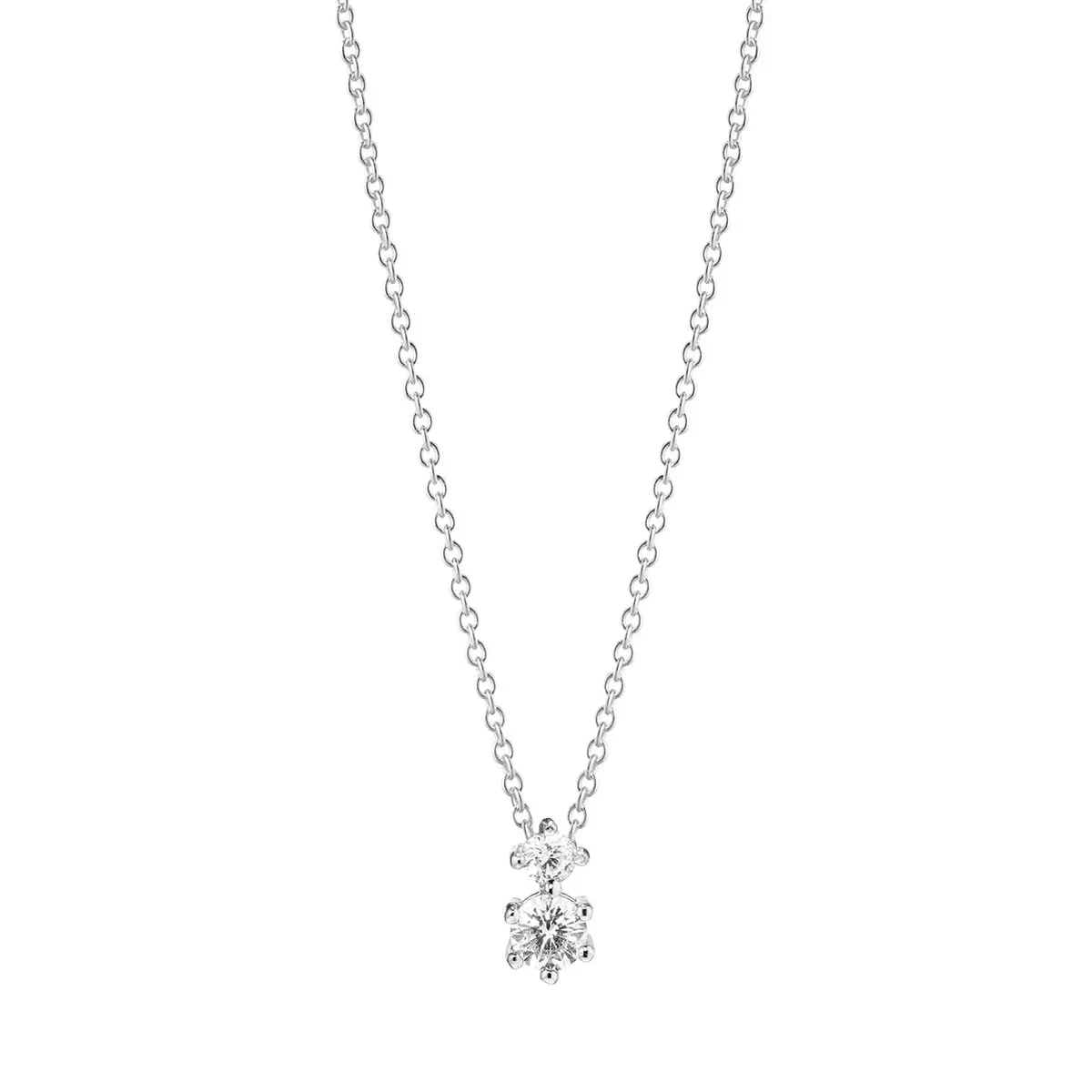 Rimini Due Necklace Sterling Silver Mittellange Halskette