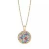 Novara Pendant And Chain 45 Cm 18K Yellow Gold Plated Mittellange Halskette