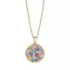 Novara Pendant And Chain 45 Cm 18K Yellow Gold Plated Mittellange Halskette