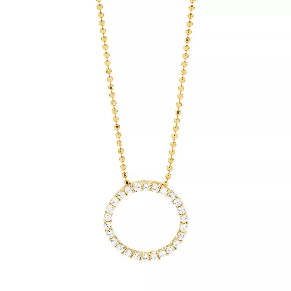 Biella Pendant And Chain 70 Cm 18K Yellow Gold Plated Lange Halskette
