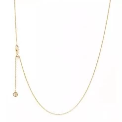 Anchor Chain Adjustable 70/90 Cm Yellow Gold Lange Halskette