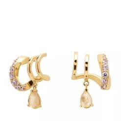 PDPAOLA Lumiere Earring Yellow Gold Earcuffs