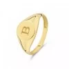 Isabel Bernard Le Marais Lauren 14 Karat Signet Ring Letter B Gold Siegelring