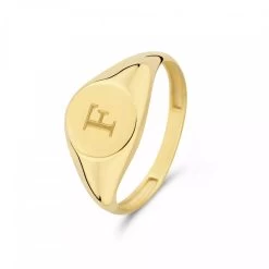 Isabel Bernard Le Marais Lauren 14 Karat Signet Ring Letter F Gold Siegelring