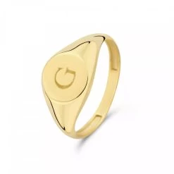 Isabel Bernard Le Marais Lauren 14 Karat Signet Ring Letter G Gold Siegelring