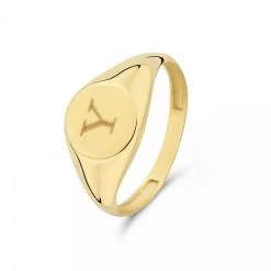 Isabel Bernard Le Marais Lauren 14 Karat Signet Ring Letter Y Gold Siegelring