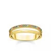 Thomas Sabo Ring Colored Stones Bicolor Bandring